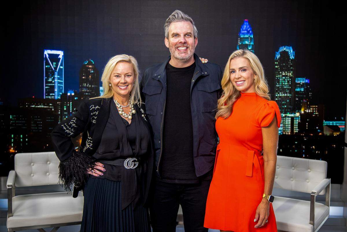 Fred (at center) will keep hosting his radio show in Chicago, but is returning to town for a revived version of “The Edge” with Morgan Fogarty (at right) and Ashley Anderson.