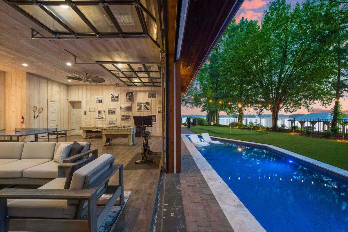 “The Chasestone” has several amenities including a putting green, theater room, game room and more.