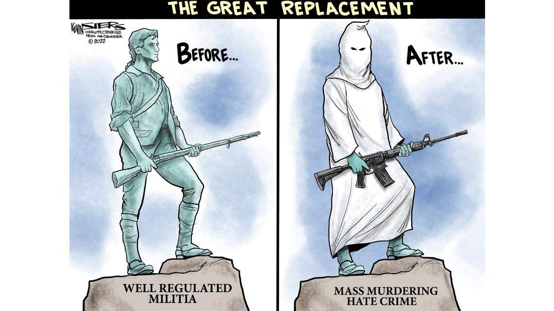 Kevin Siers cartoon: Great Replacement Theory Explained