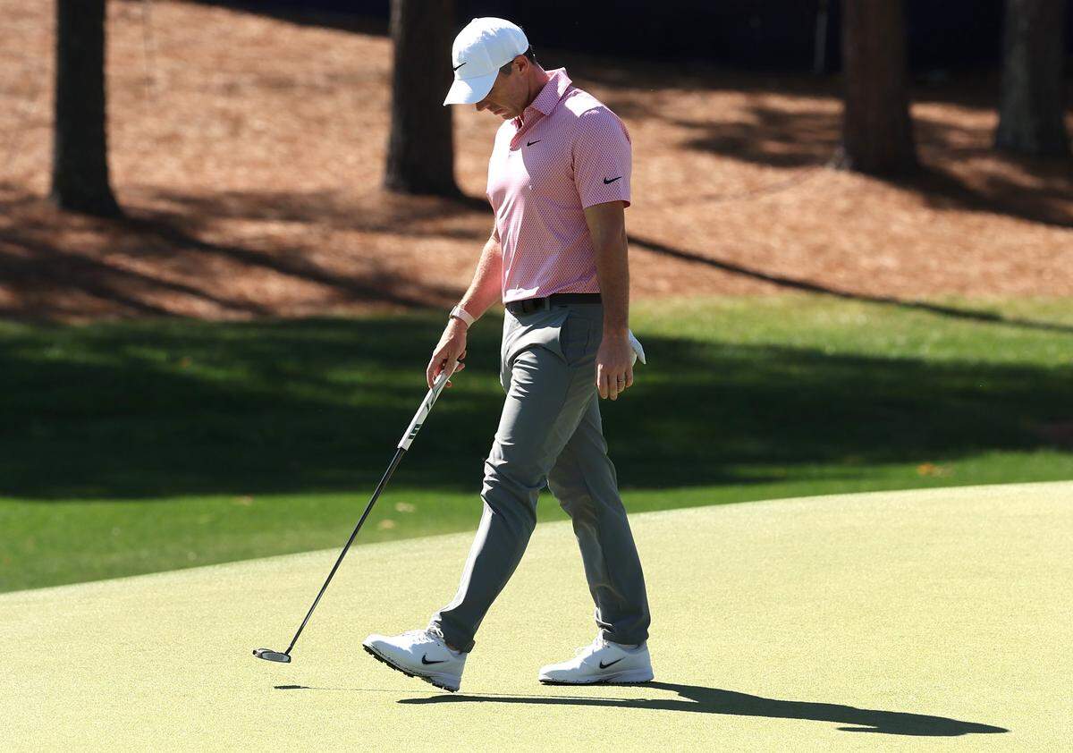 Rory McIlroy walks across the second green during the final round of the Truist Championship at Quail Hollow Club in Charlotte, NC on Sunday, May 10, 2026.