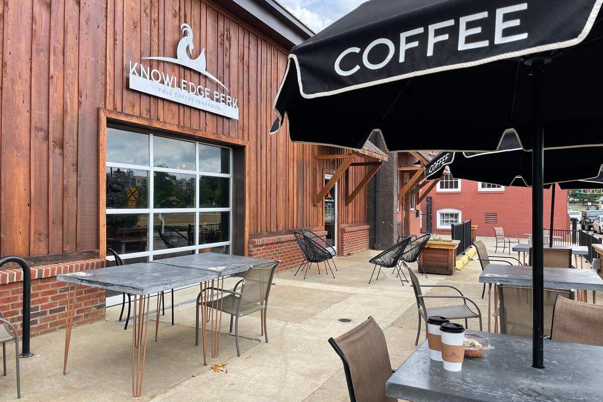 Stop by Knowledge Perk in Rock Hill for a cofee.