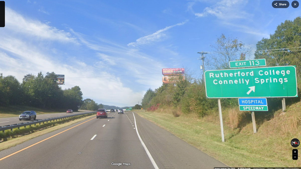 The body was found Wednesday near Exit 113 on Interstate 40 in Burke County, about a 65-mile drive northwest of uptown Charlotte.