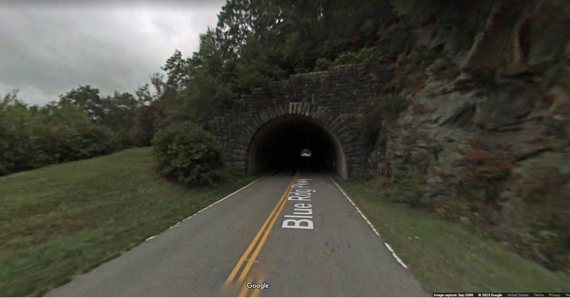 A search is underway for a Georgia man whose damaged vehicle was found near milepost 410 on the Blue Ridge Parkway in North Carolina, according to the National Park Service.