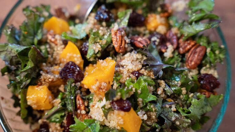 Add this harvest-inspired salad or Brussels sprouts to your Thanksgiving meal for a bright crunch