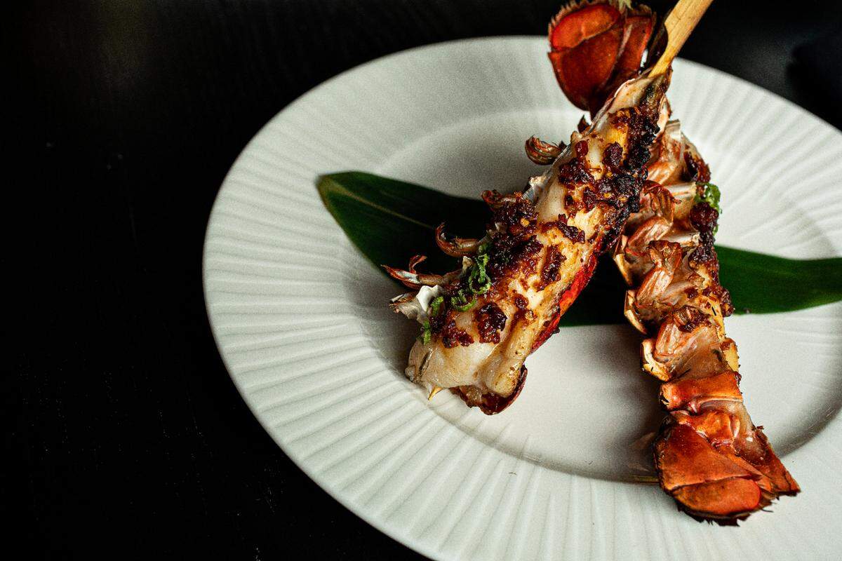 Mizu’s Lobster is served with truffled chive butter, citrus and XO sauce.