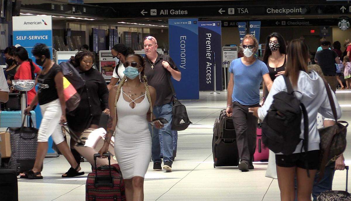 Charlotte Douglas International Airport saw a significant drop in the number of travelers in 2020 because of the coronavirus COVID pandemic.