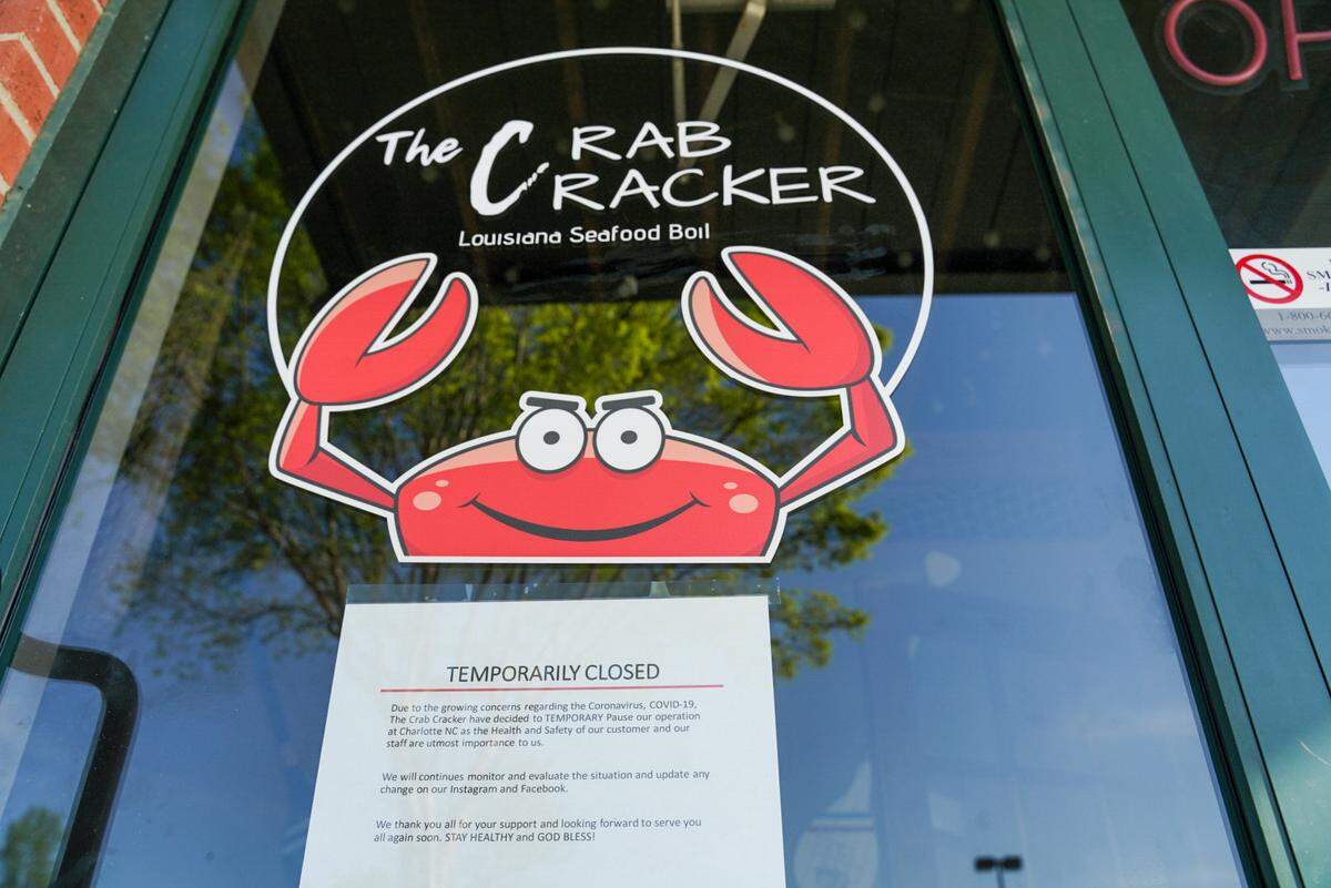 The Crab Cracker on April 4, 2020, during the COVID-19 pandemic.