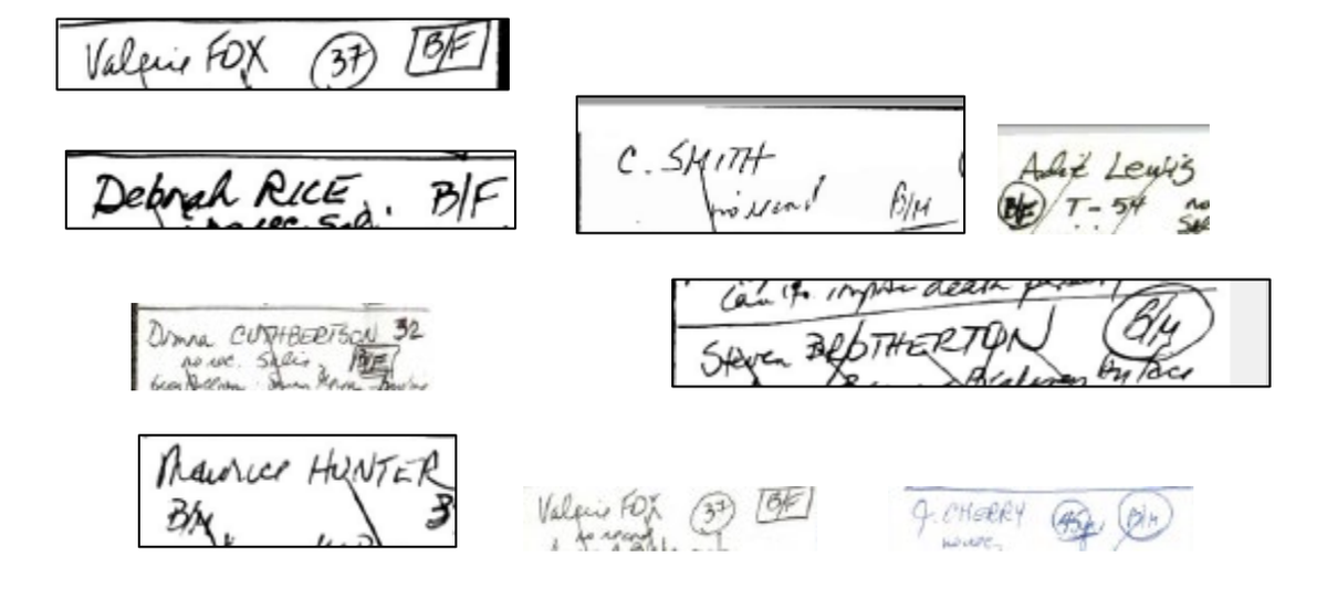 Some of the prosecution’s notes from Frank Chambers’ murder trial in the 1990s.