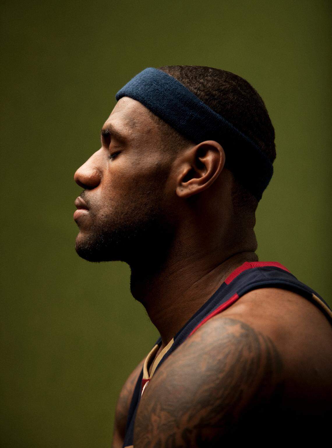 LeBron James photo by Walter Iooss, in the collection of the Smithsonian National Museum of African American History and Culture. The photo is part of the interactive exhibition at the Gantt highlighting historic and contemporary Black men who have influenced American history and culture.