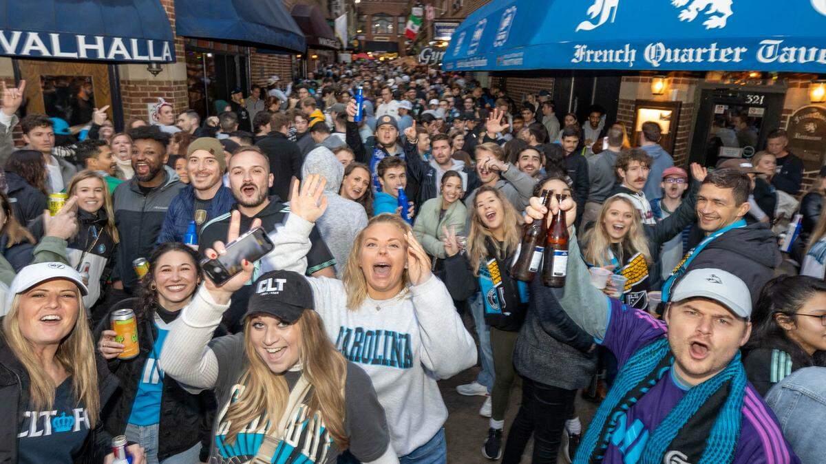 CharlotteFC fans pack Brevard Court ahead of the season opener on Saturday, February 26.