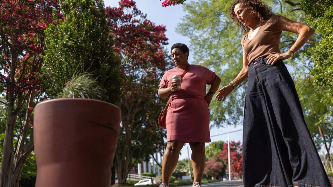 Plaza Midwood was first. And it may be last in Charlotte with special road barriers