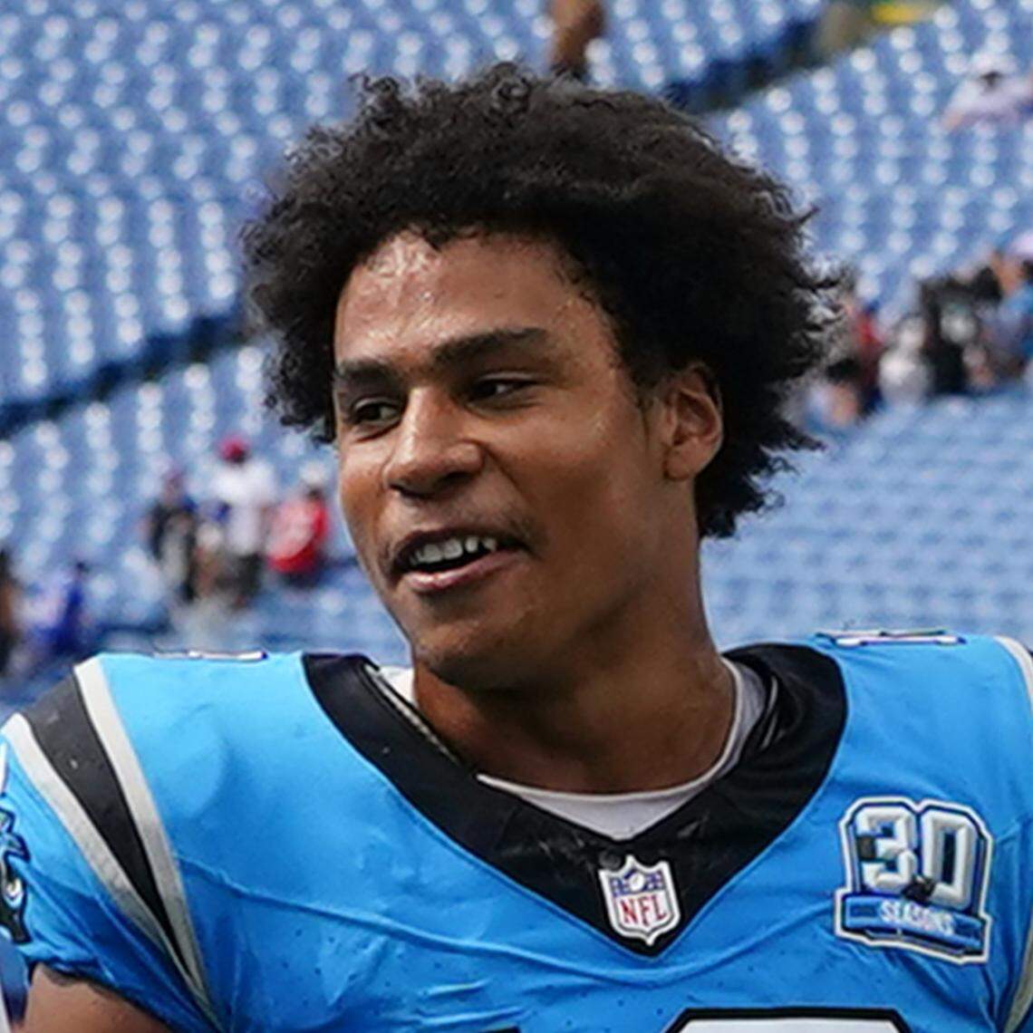 Carolina Panthers wide receiver Jalen Coker.