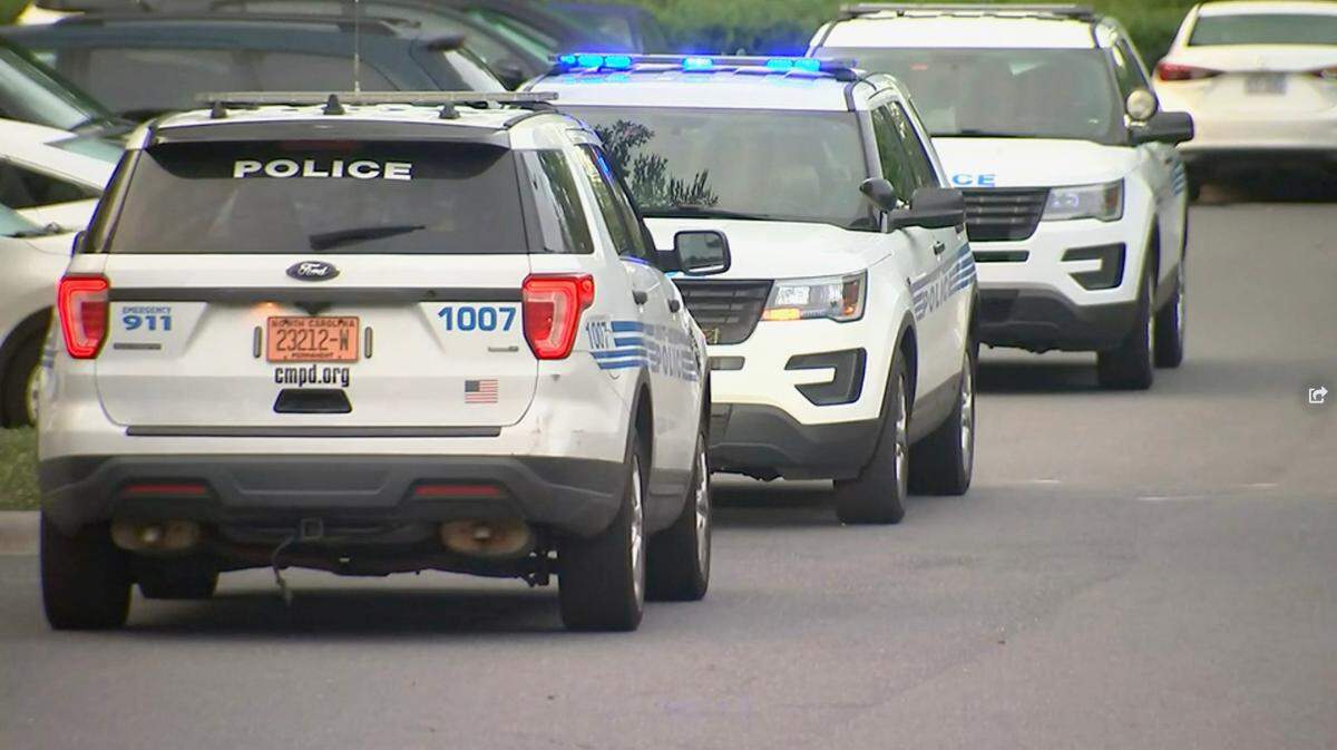Heavy Charlotte-Mecklenburg Police presence near an apartment complex in the 7900 block of Philadelphia Court, near Northlake Mall, after a man was found fatally shot on Friday.
