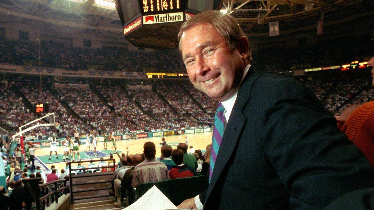 A smiling George Shinn is shown in this Charlotte Observer file photo from 1993. Shinn founded the team and was its longtime majority owner before moving the franchise out of Charlotte in 2002. On Tuesday, he turned 80 years old.