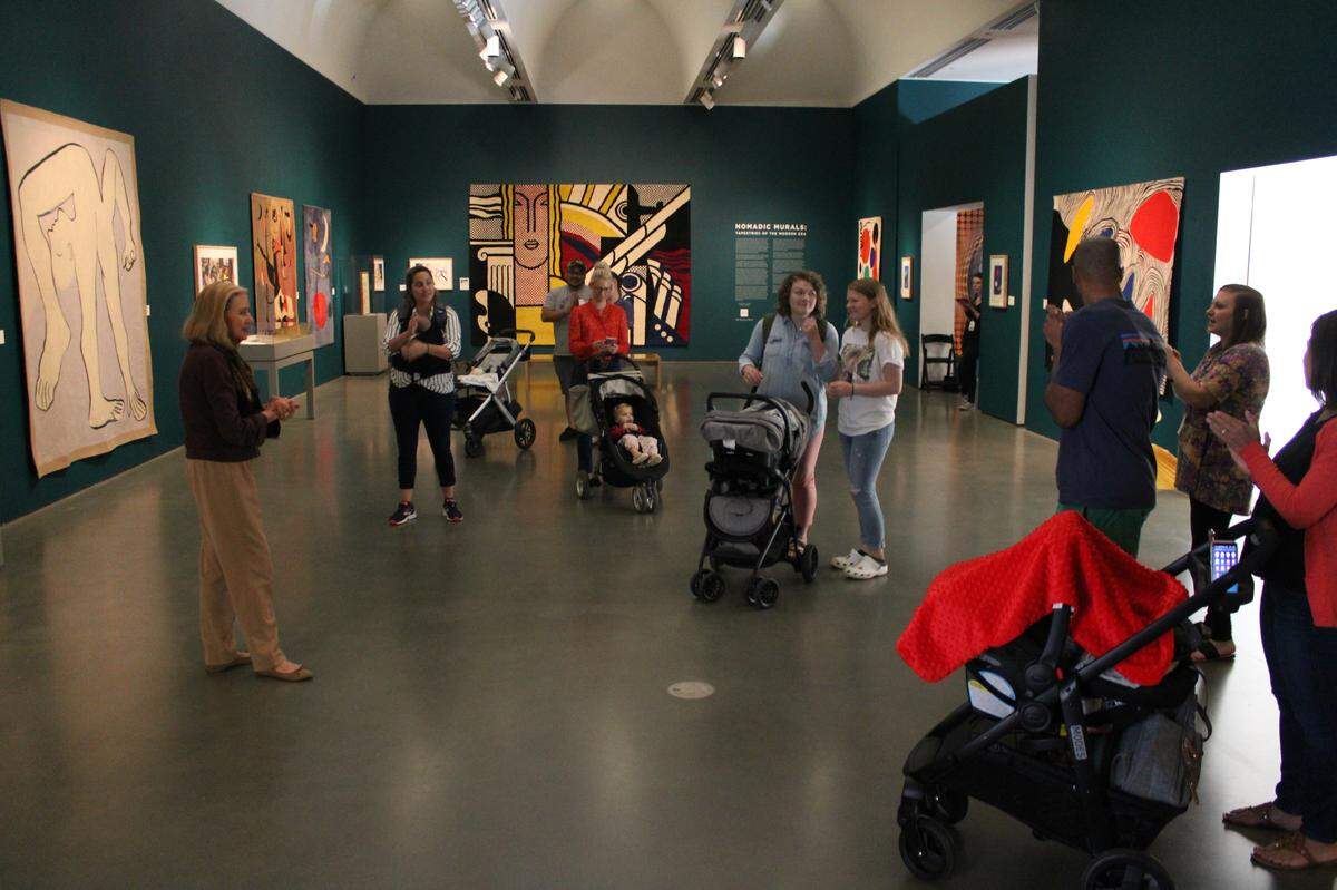 Three uptown museums - the Bechtler, Harvey B. Gantt Center and Mint Museum Uptown - host free stroller tours the second Wednesday of each month. This tour was Oct. 19 at the Bechtler Museum of Modern Art. The next tour is Feb. 12 at the Gantt.