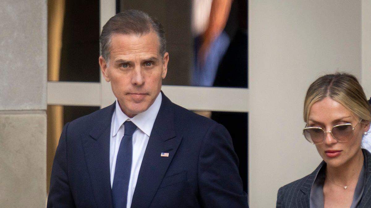 Hunter Biden leaves the J. Caleb Boggs Federal Building with his wife, Melissa Cohen Biden, after jury selection in his federal gun trial in Wilmington, Delaware on Monday June 3, 2024.