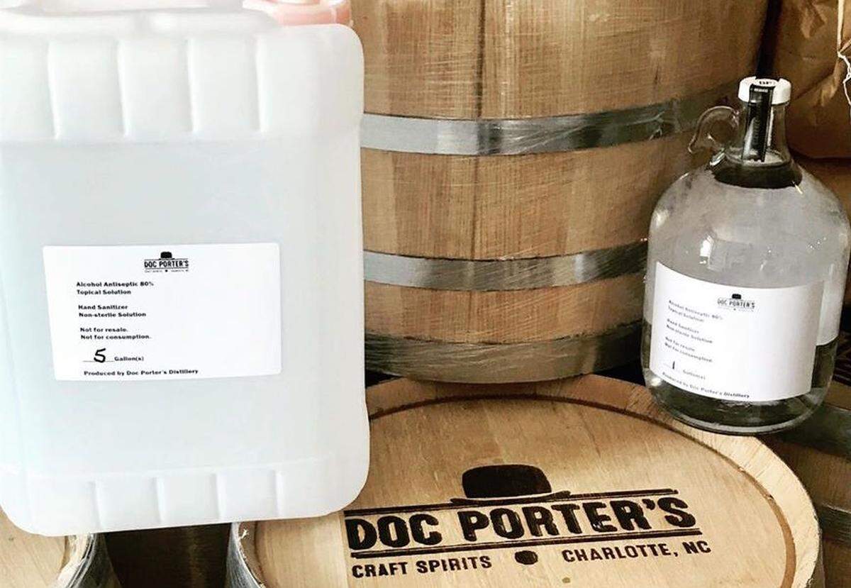 Lowe’s Home Improvement is covering 100 percent of the Doc Porter’s Distillery’s expenses for the next month so it can focus solely on sanitizer production.