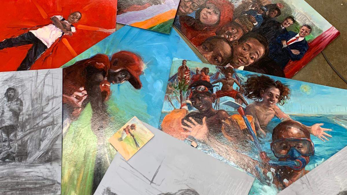 Gordon C. James is a painter who branched out into illustrating children’s books on the side and found acclaim.
