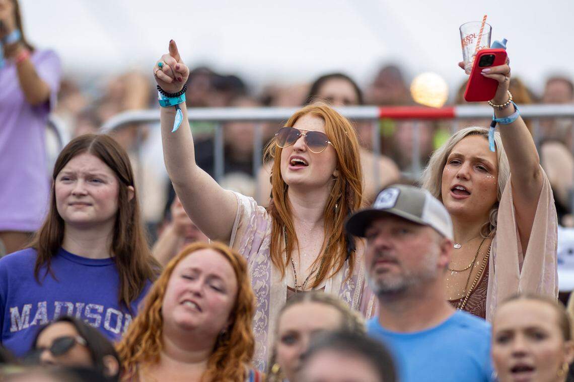 Fans at Lovin’ Life Music Fest in Charlotte, NC, on May 4, 2024.