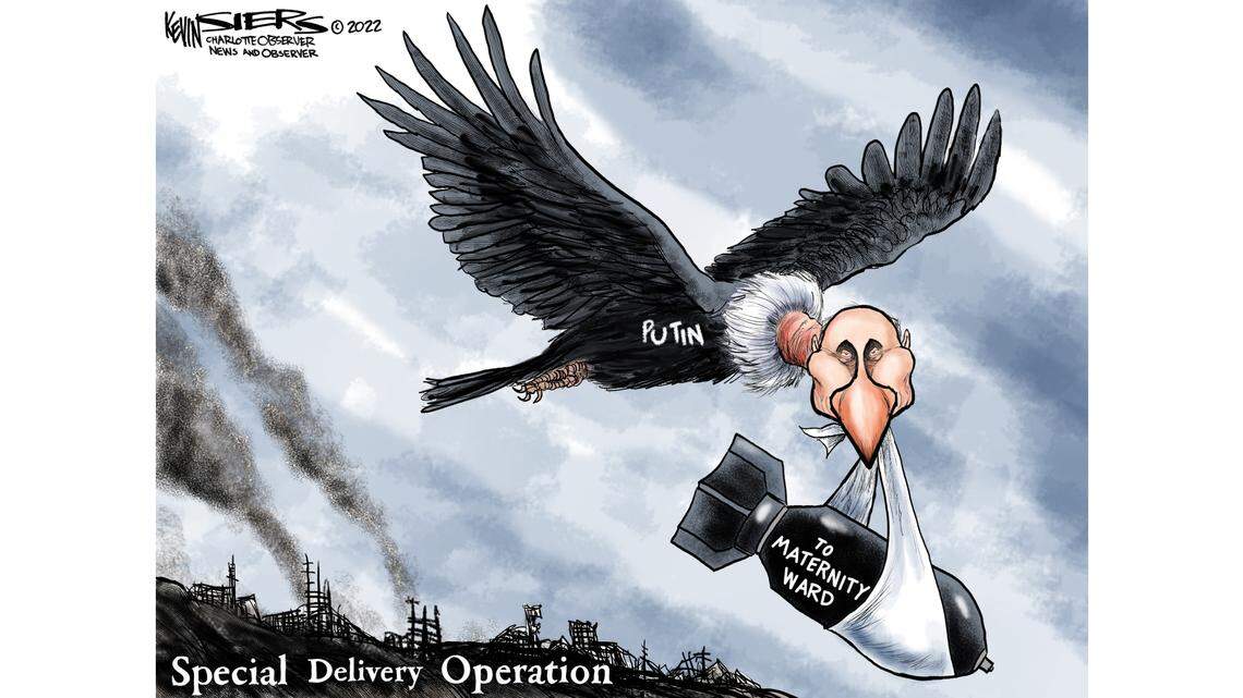 Kevin Siers cartoon: Special War Crime Delivery