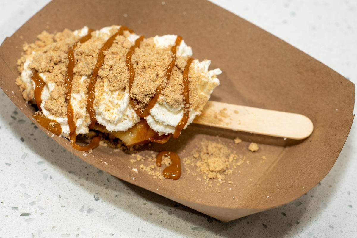 Cinnamon Crunch “croffle” at Honey Cow at the new Alley 51 food hall in Pineville.