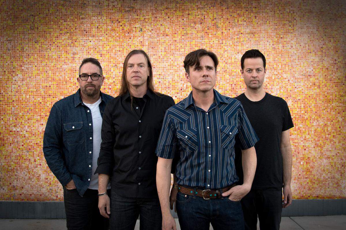 Jim Adkins, second from right, with Jimmy Eat World.