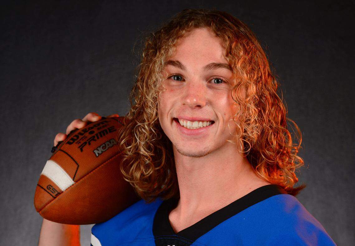 Mooresville Blue Devils quarterback Brody Norman on Tuesday, December 9, 2025.