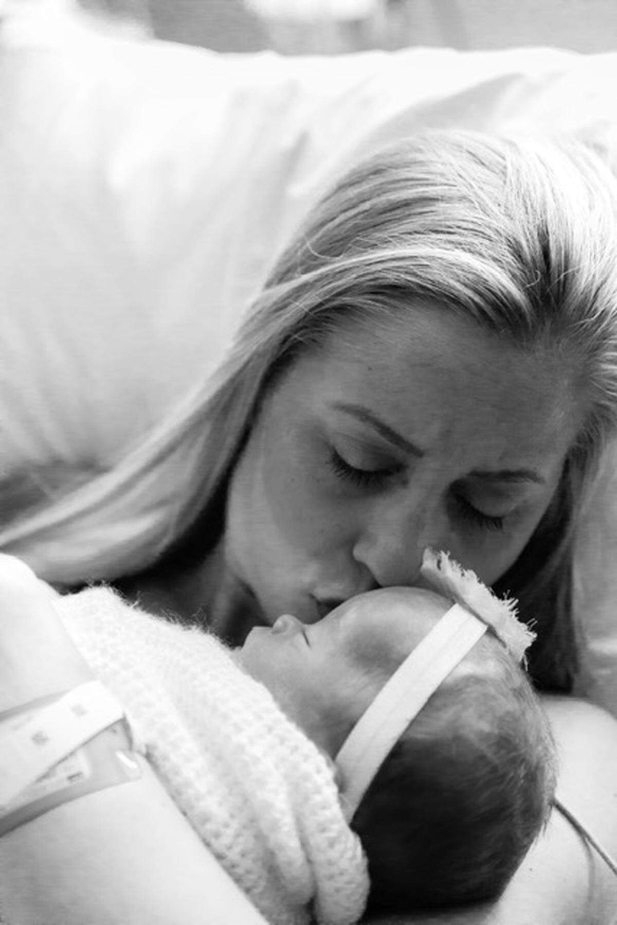 Allison Latos with her daughter, photographed on May 13.