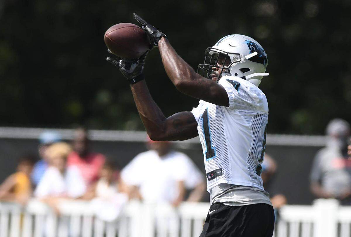 Carolina Panthers wide receiver Torrey Smith (11) says he has “no doubt” he will make the 53-man roster as long as he stays healthy.