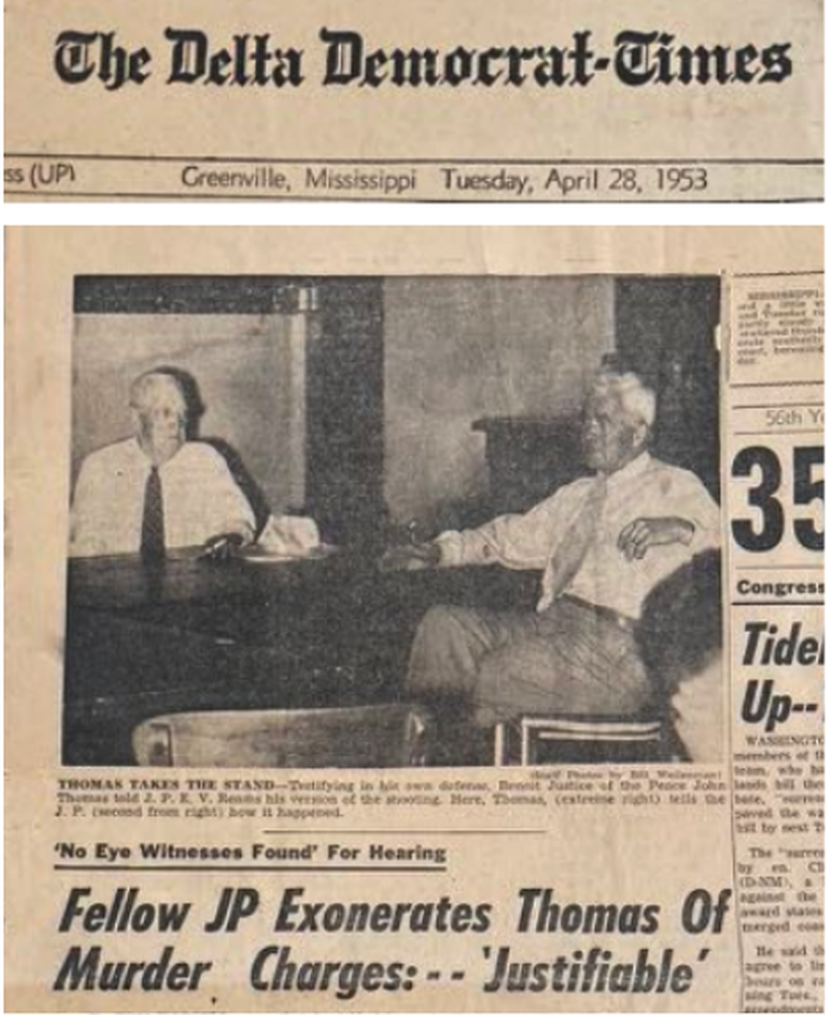 The newspaper clipping that Sara Merlo and her mother found.