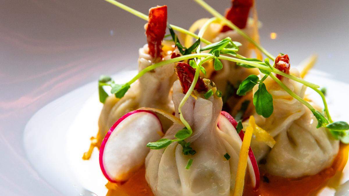 Lobster Dumplings at Port City Club by David Burke.