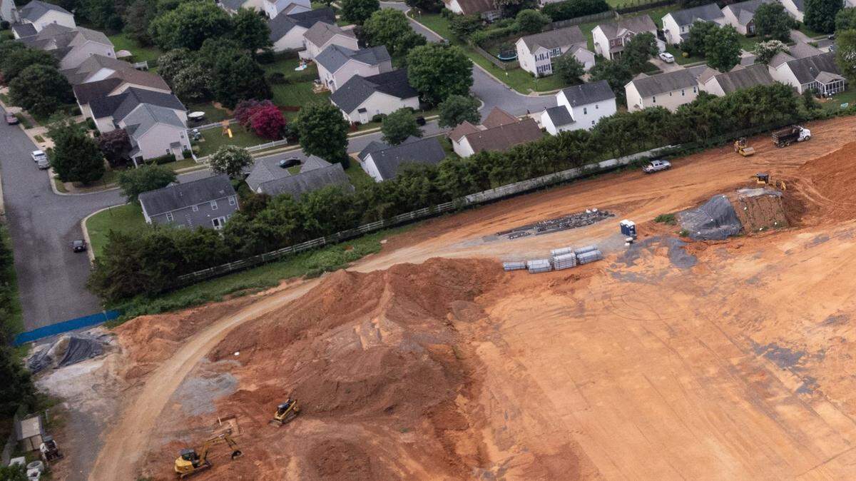 Charlotte-Mecklenburg Schools is planning a middle school in south Charlotte that would relieve overcrowding at Bailey Road and J.M. Alexander Middle schools as well as Rea Farms STEAM Academy. Pictured here is an aerial view of the construction site for a 45-classroom elementary school being built as relief for Polo Ridge, Hawk Ridge, and Elon Park elementary schools Friday, July 22, 2022.