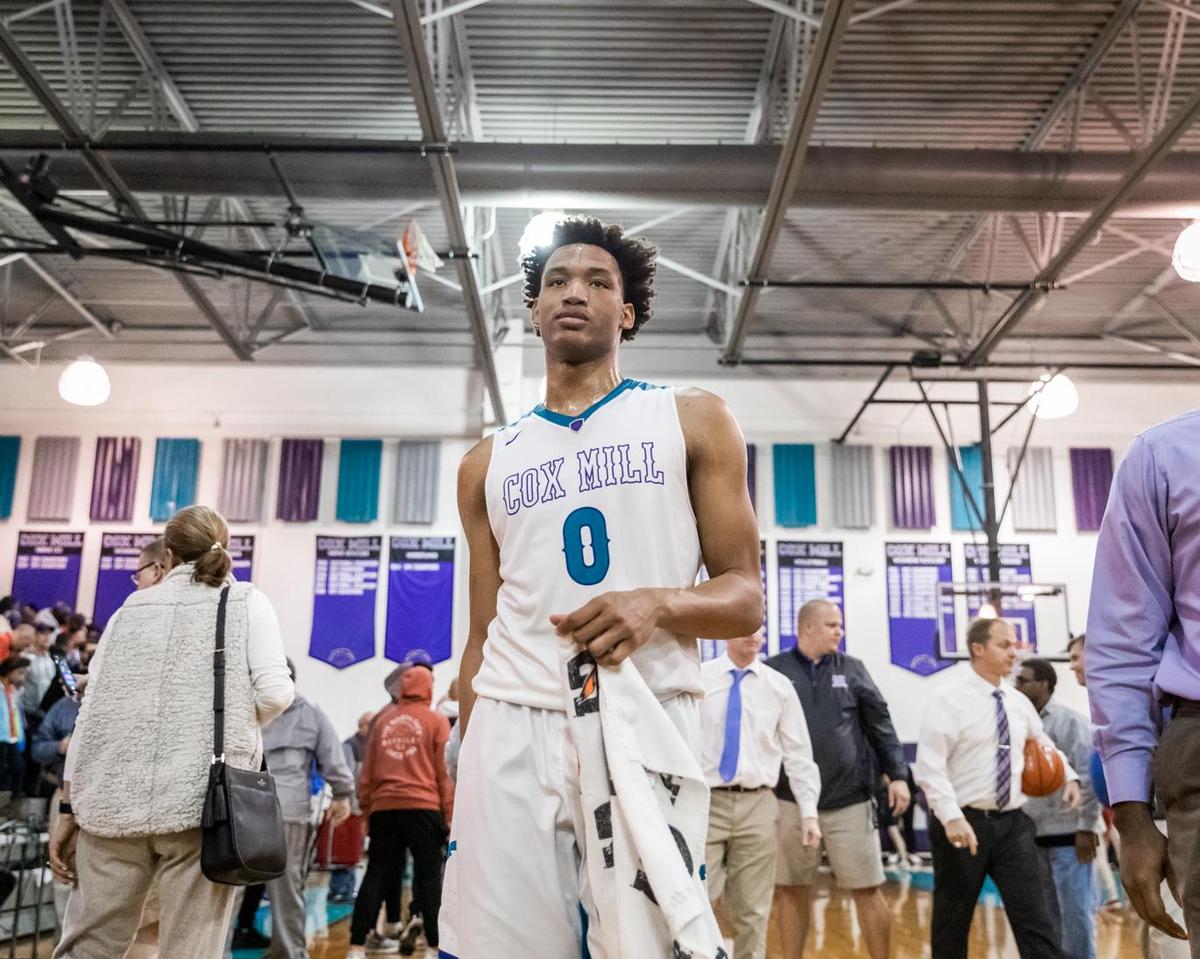 Cox Mill’s Wendell Moore (0) was named N.C. Basketball Coaches District 9 player of the year.