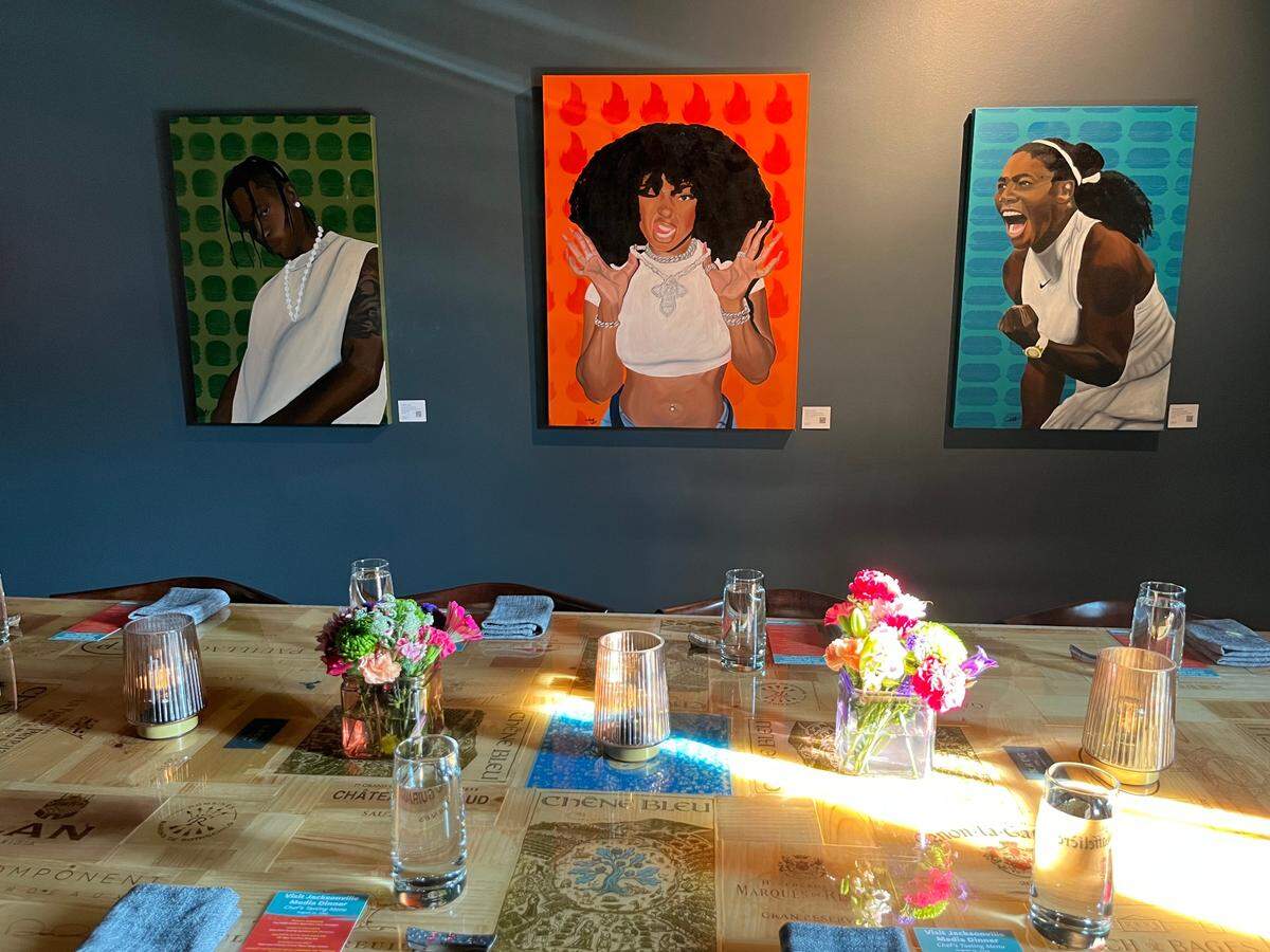 On the walls at Counter-, you’ll find work from local artists that’s available to purchase.