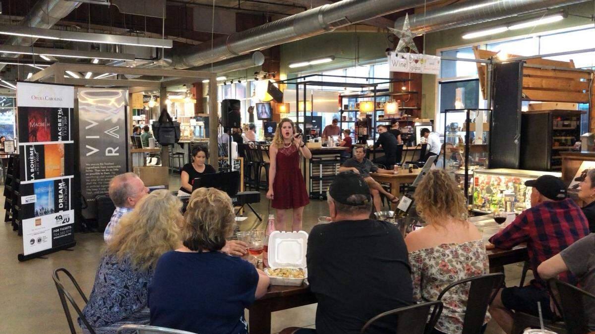 Opera at The Market is a pop-up series hosted by Opera Carolina at 7th Street Public Market.