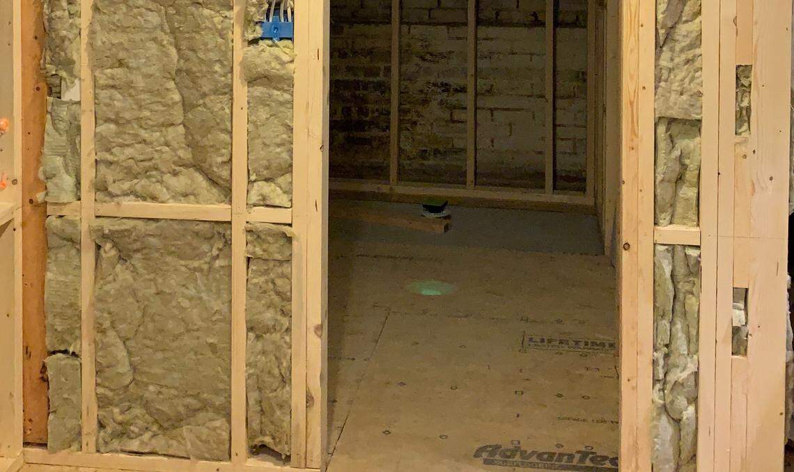 Architect Don Duffy of Charlotte has a sound-proofing project currently under construction in his own home.