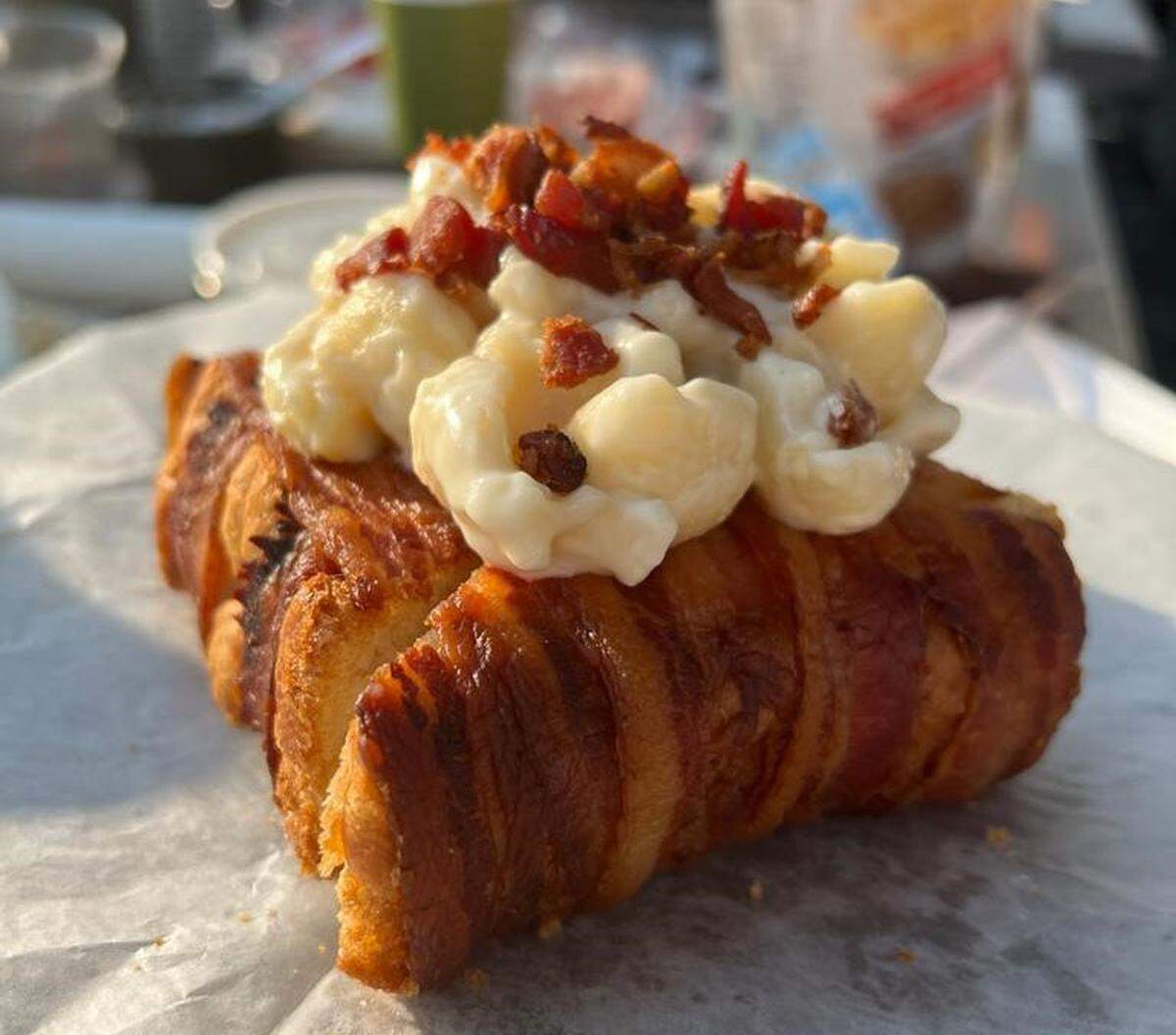 There will be over 30 new food items at the N.C. State Fair this year, including bacon mac & cheese sundaes from Bubbas Bacon.