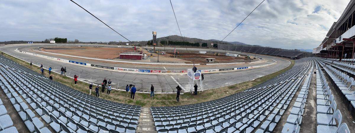 Construction ongoing at North Wilkesboro Speedway in Wilkes County.