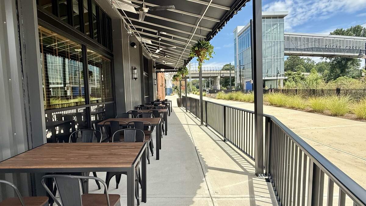 The Sugar Creek Blue Line station is seen from the new Soul Gastrolounge location is pictured in Charlotte.