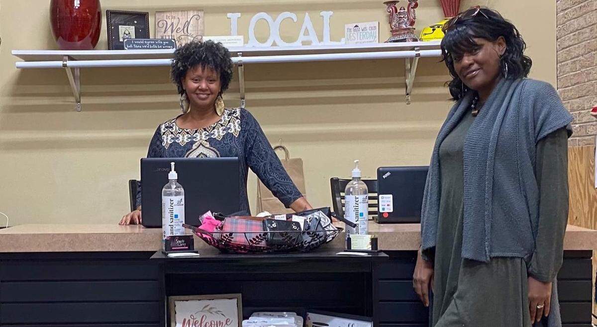 Pam Brown of Simply Curvy, left, and Shirley Hines of The Consignment Queens have teamed up to run a joint venture during COVID-19.