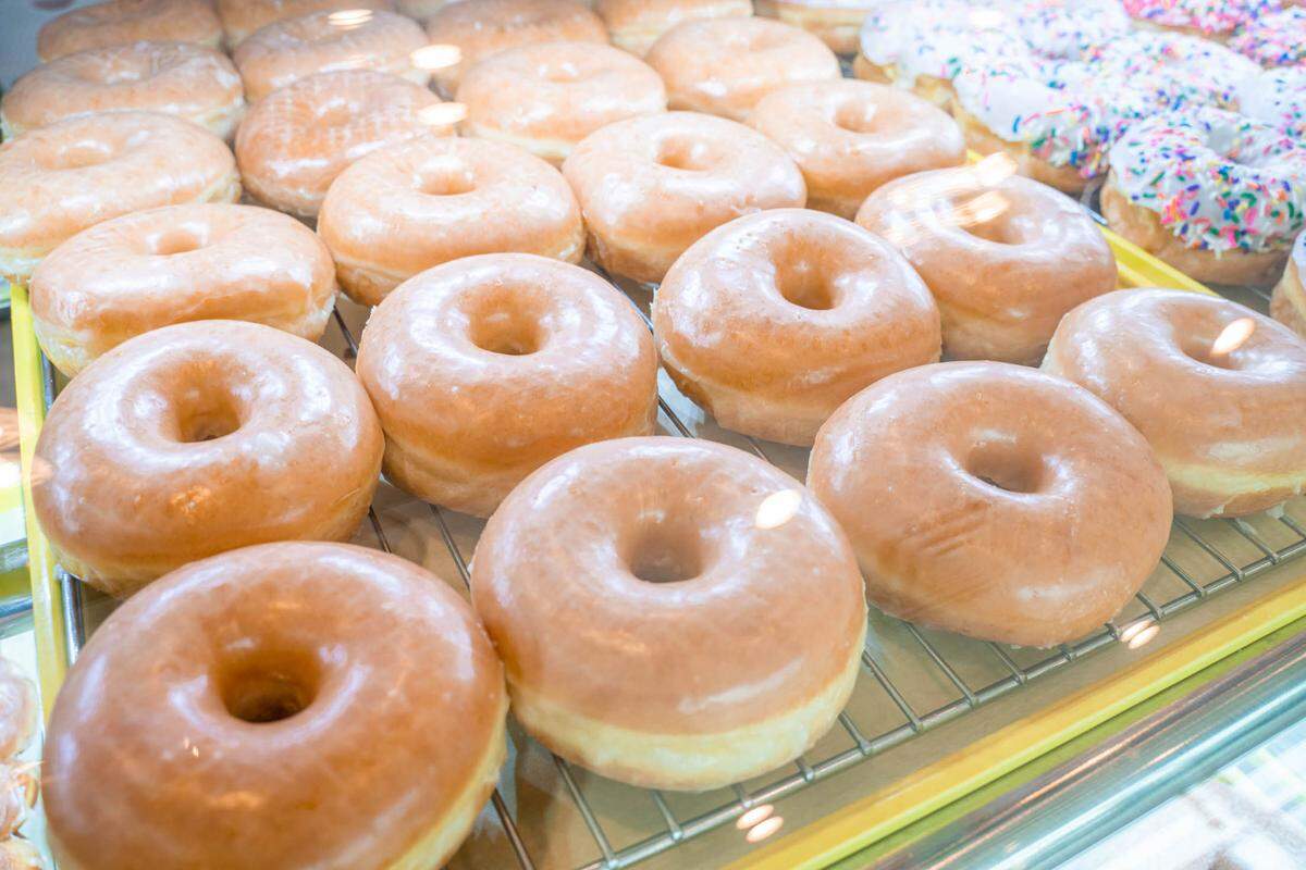 Glazed doughnuts at Yummm Donut in Gastonia.