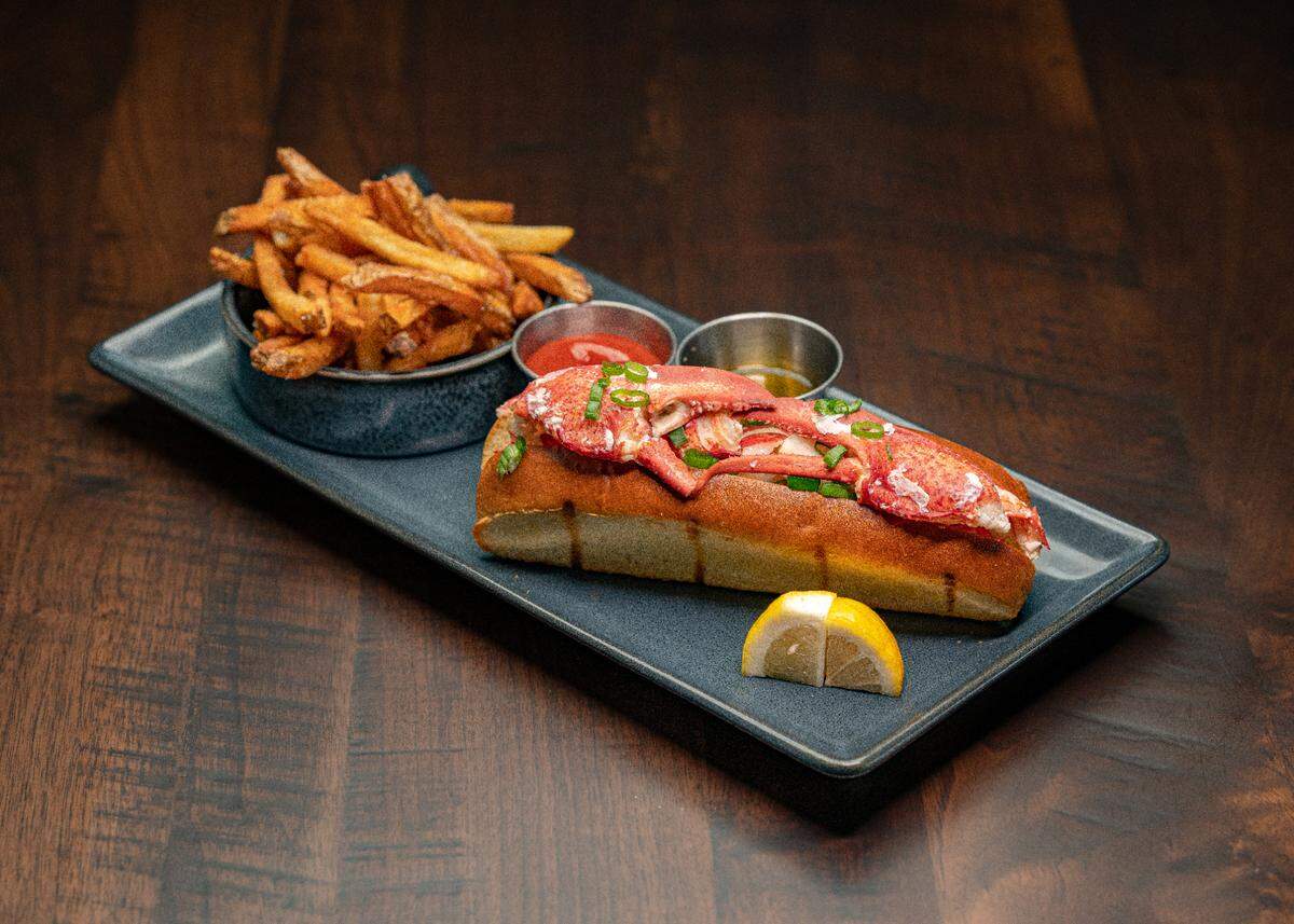 Link & Pin’s lobster roll is made with tail & claw meat from a whole (1.25-1.5 lb.) fresh Main lobster, New England brioche roll, clarified butter server. It’s served with hand-cut fries and is available at all three locations.