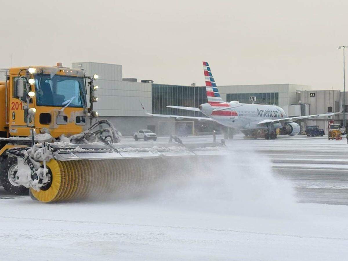 At Charlotte Douglas International Airport, delays and cancellations continued Monday, Jan. 26, in the wake of the weekend ice storm.