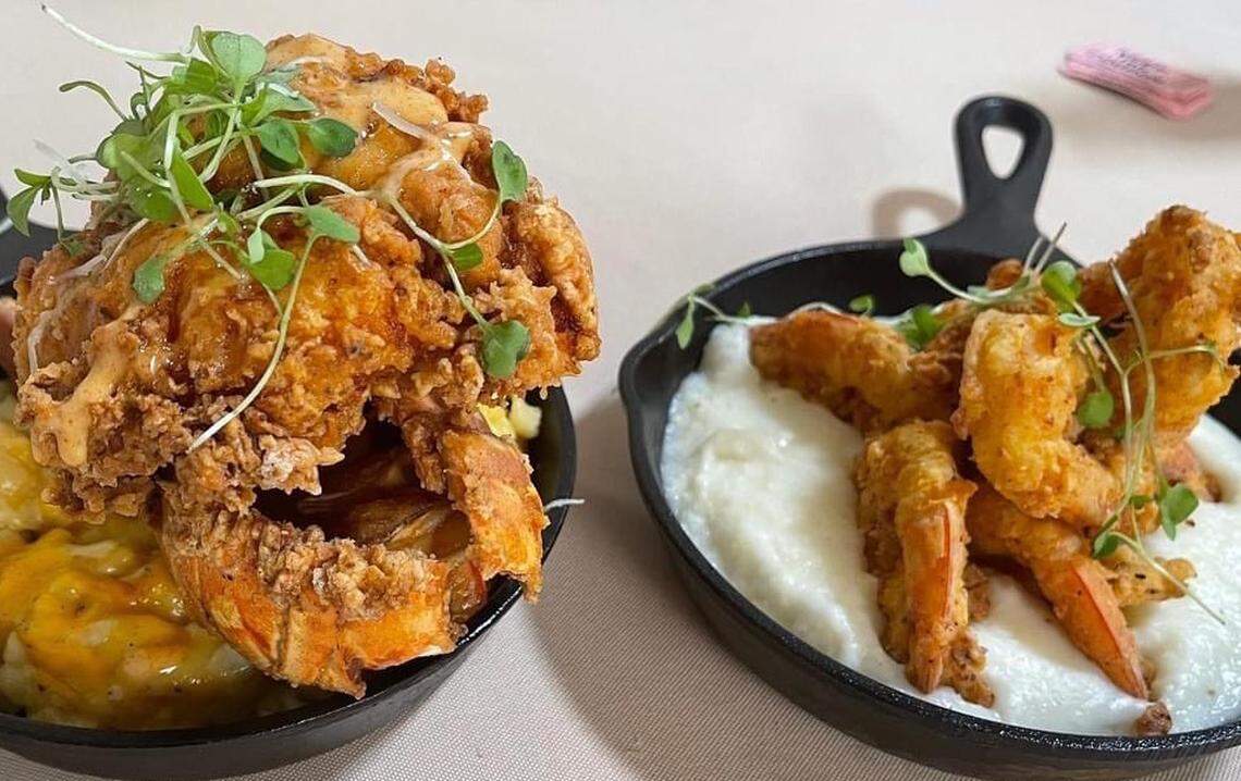 Chicken Wings & Waffles and Shrimp & Grits are among the most popular dishes at Brunch on Sunday.