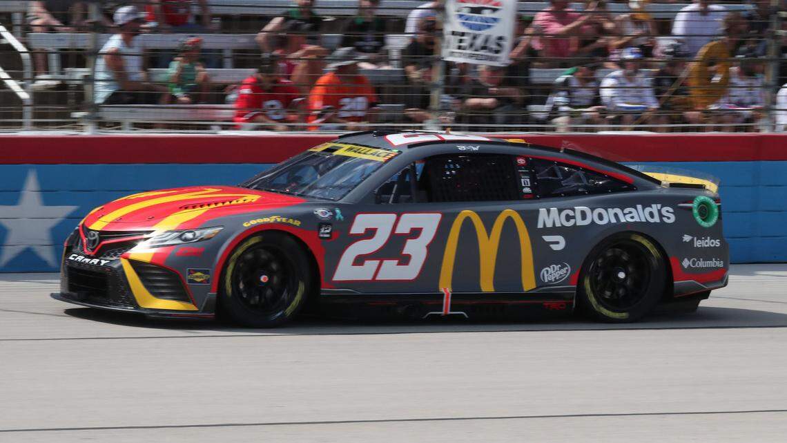 NASCAR Cup Series driver Bubba Wallace (21) during the AutoTrader EcoPark Automotive 400 at Texas Motor Speedway.