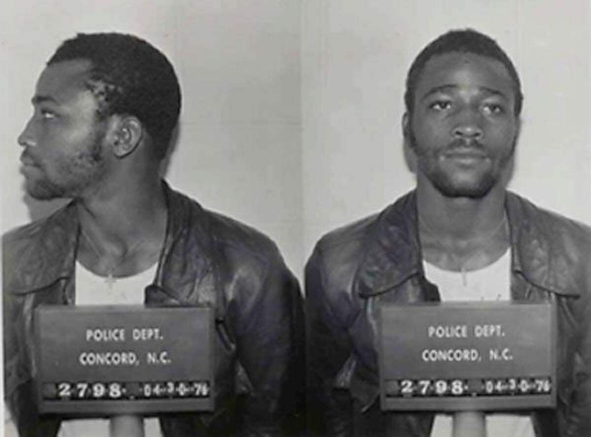 Concord police mug shot of Ronnie Long after he was arrested on a trespass charge in 1976. Within weeks he would be charged with rape, a charge he has been fighting for more than 40 years.  
