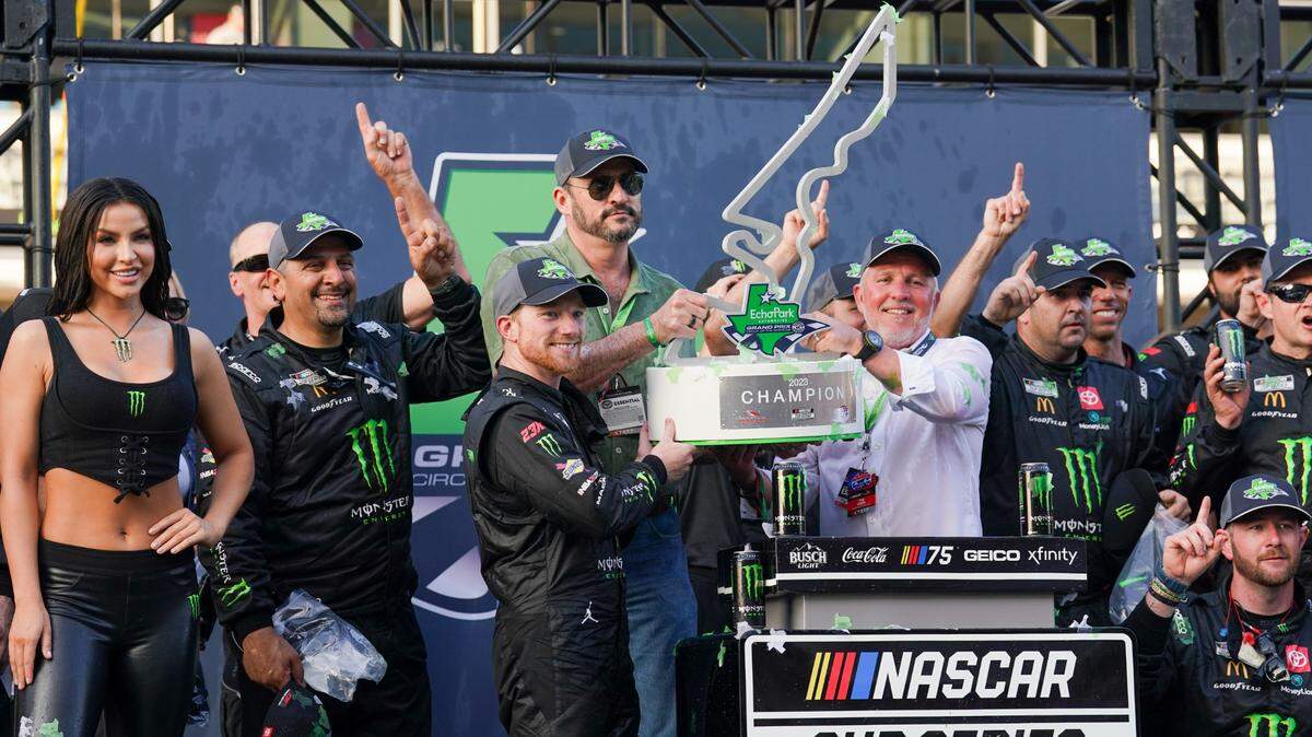 NASCAR Cup Series driver Tyler Reddick (45) after his win at Circuit of the Americas.