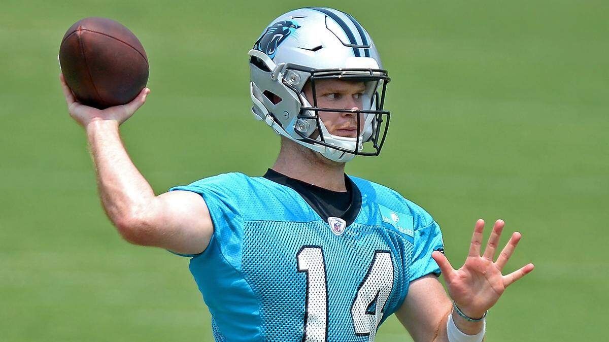 Carolina Panthers quarterback Sam Darnold will try to stay ahead of Matt Corral while the team goes through OTAs.