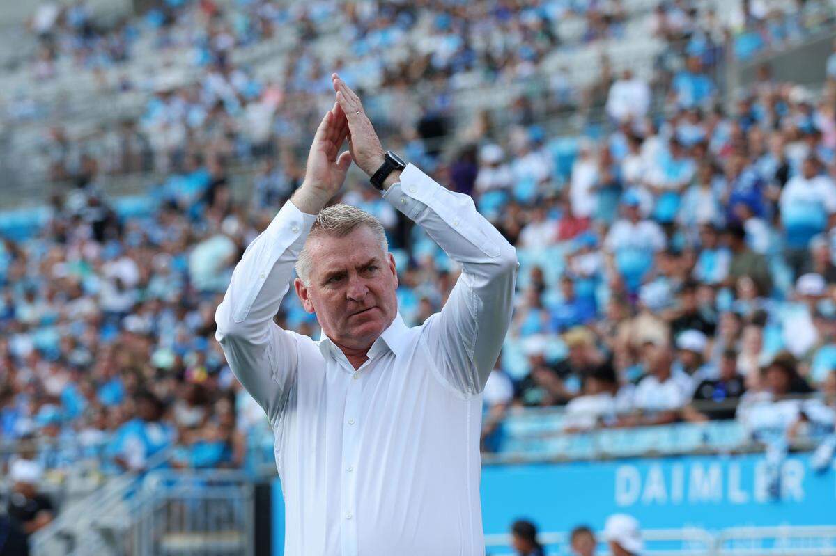 Charlotte FC head coach Dean Smith before Saturday’s match against D.C. United at Bank of America Stadium.