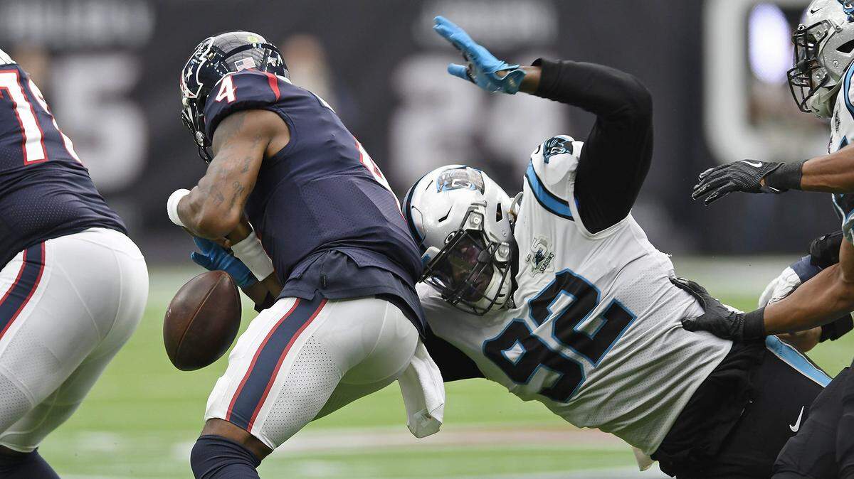 Analysis: Panthers defense shows it can be ‘scary’ good in win at the Texans
